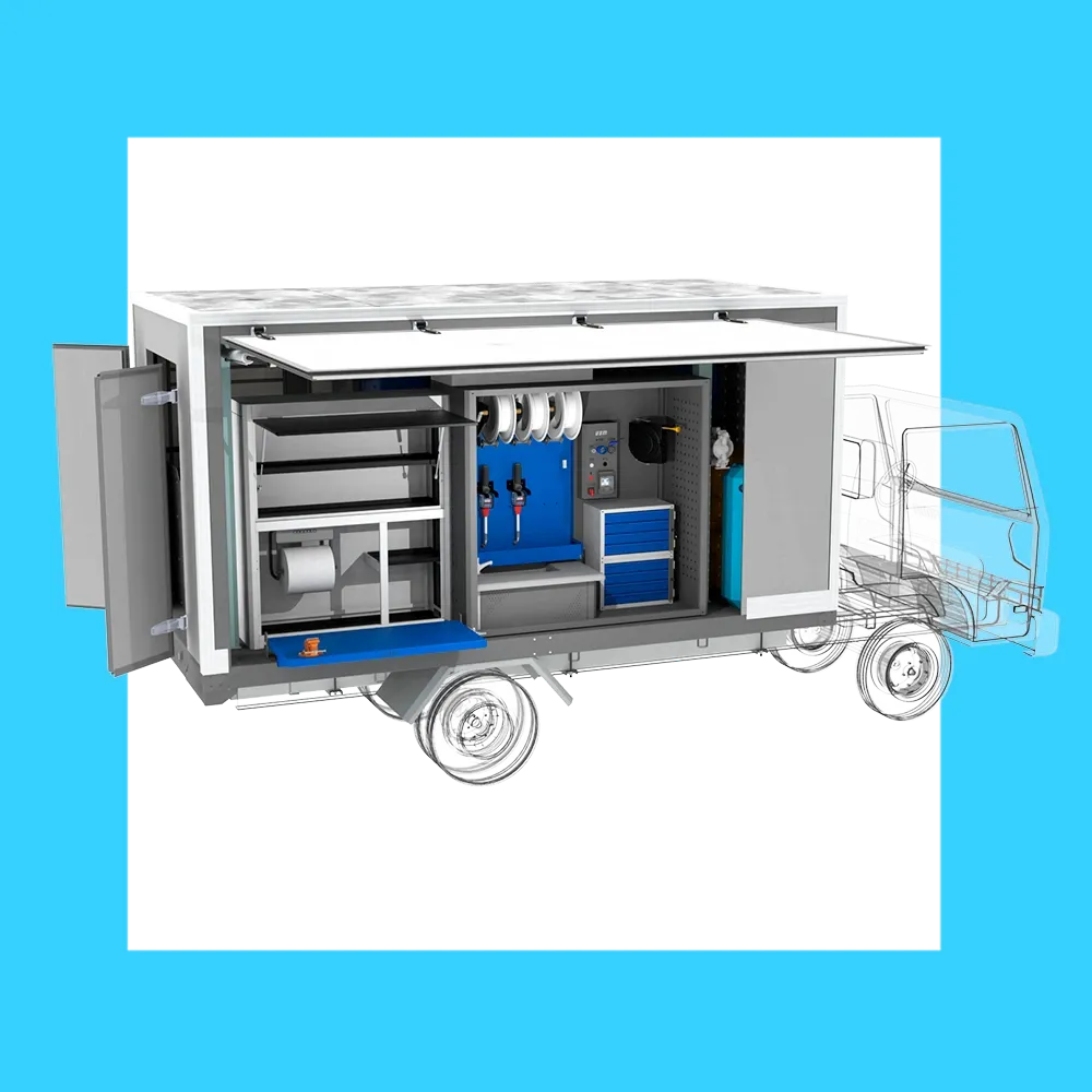 CARROCERÍAS MAS EQUIPAMIENTOS -TALLER MÓVIL PARA LUBRICACIÓN SOBRE CAMIÓN