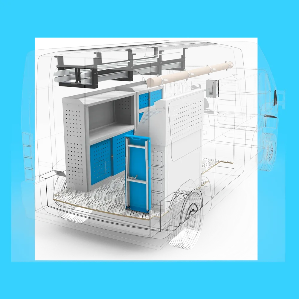 EQUIPAMIENTO MOBILIARIO SOBRE FURGON