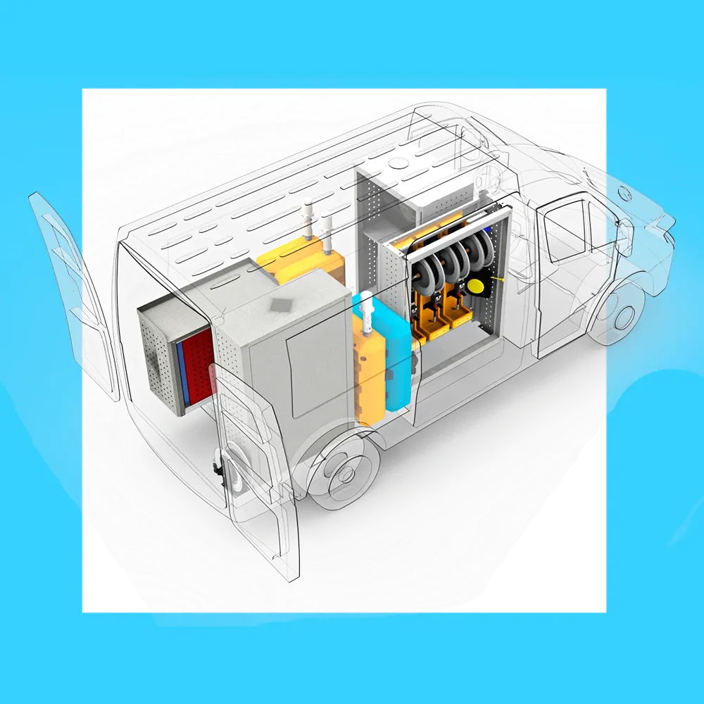 EQUIPAMIENTOS -TALLER MÓVIL PARA LUBRICACIÓN- SOBRE FURGÓN