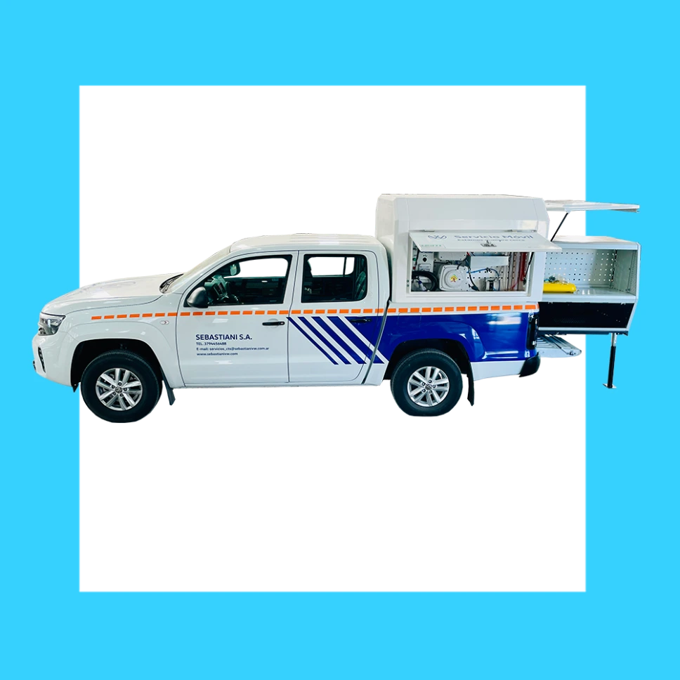 EQUIPAMIENTOS PARA LUBRICACIÓN Y TALLER MÓVIL SOBRE PICK UP CABINA DOBLE