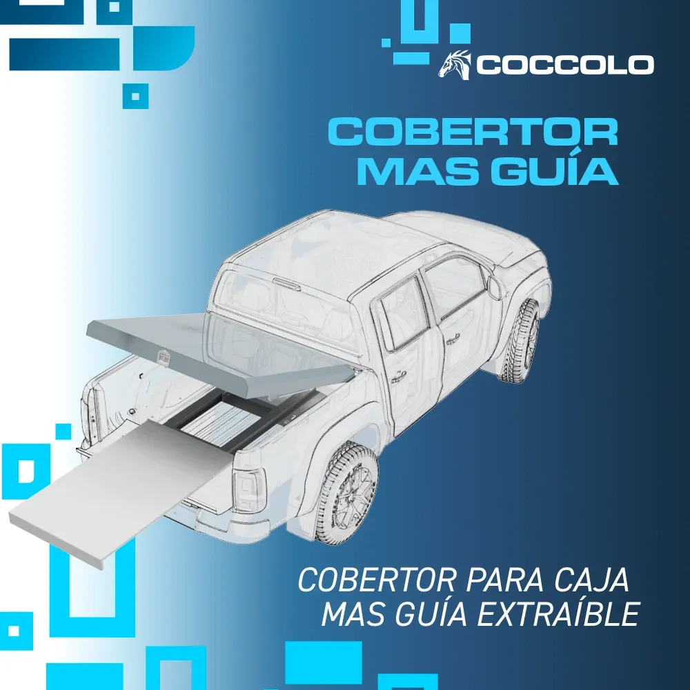 MODULO GUIA EXTRAIBLE CON COBERTOR PARA PICK UP CABINA DOBLE