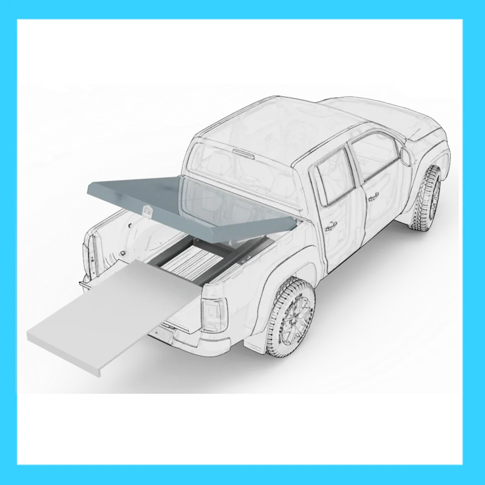 MODULO GUIA EXTRAIBLE CON COBERTOR PARA PICK UP CABINA DOBLE | 01-012-001