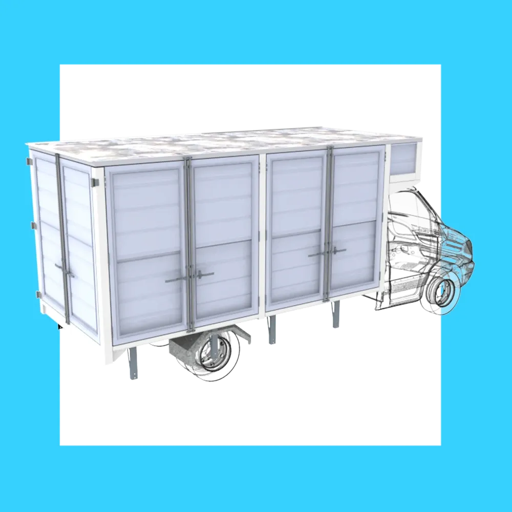 Carrocería paquetera para furgón tipo sprinter
