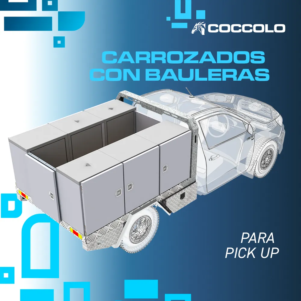 [09-002-006-S] CARROZADOS CON BAULERAS SOBRE CHASIS – PICK UP | FURGÓN – (1-Cabina Simple 2400 X 1900 mm)